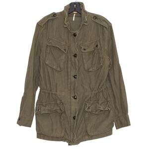 Free People Jacket Not Your Brothers Gorpcore Utility Military Army Green Medium